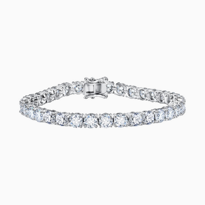 18K White Gold Over Sterling Silver Tennis Bracelet