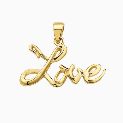 14K Gold Love Pendant