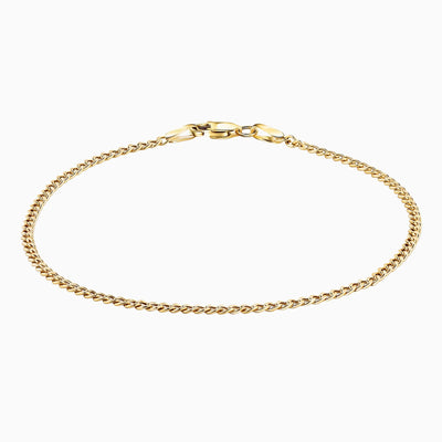 14K GOLD CUBAN CURB CHAIN ANKLET