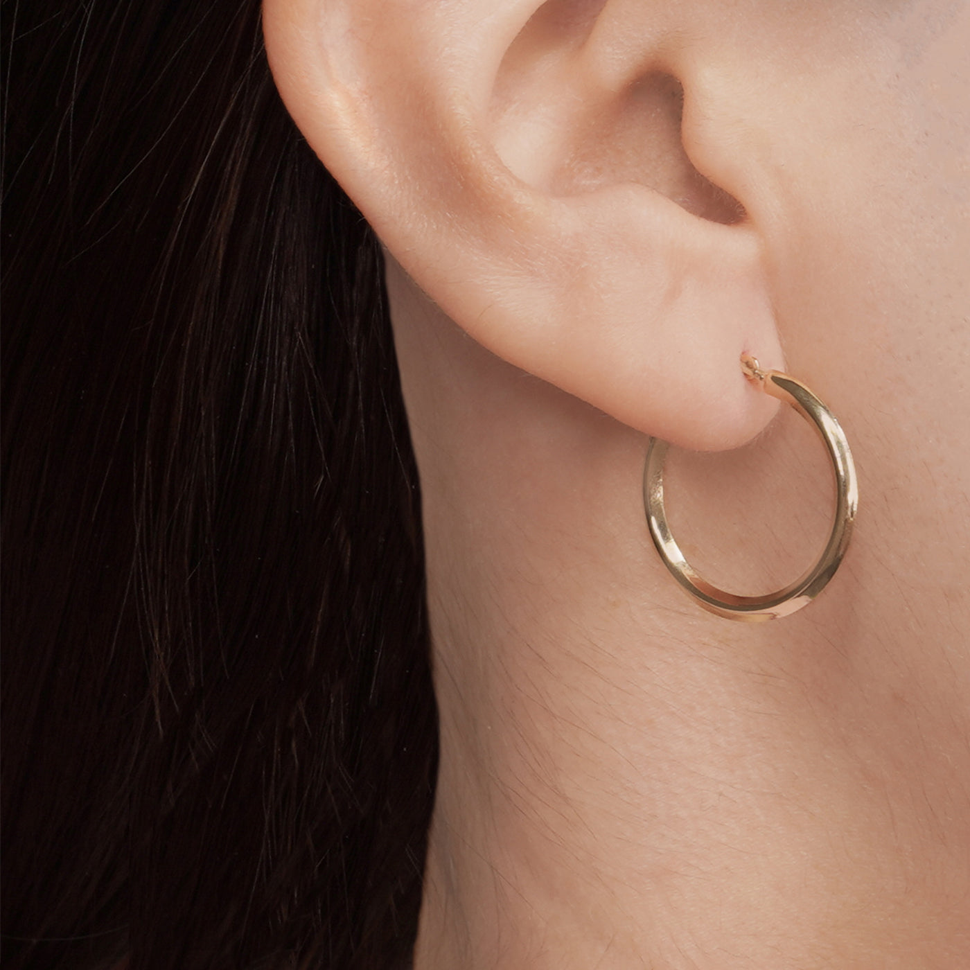 10K Gold Squared off hoop Earrings