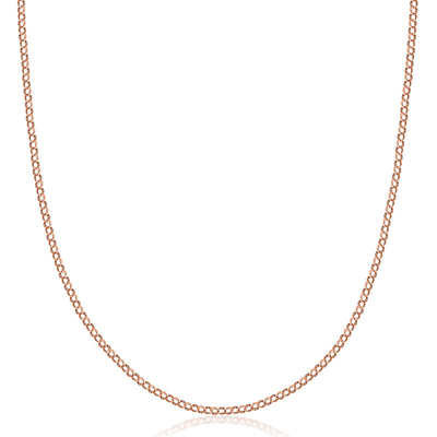 10K Gold 2.0MM Round Rolo Link Chain Necklace