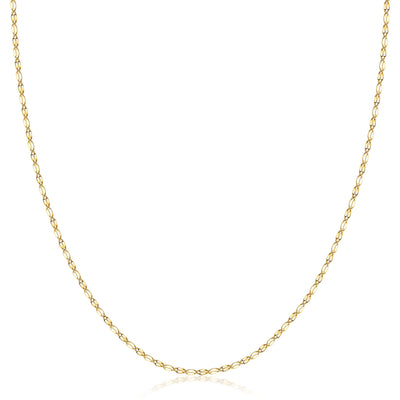 14K Gold Diamond Cut Mirror Chain