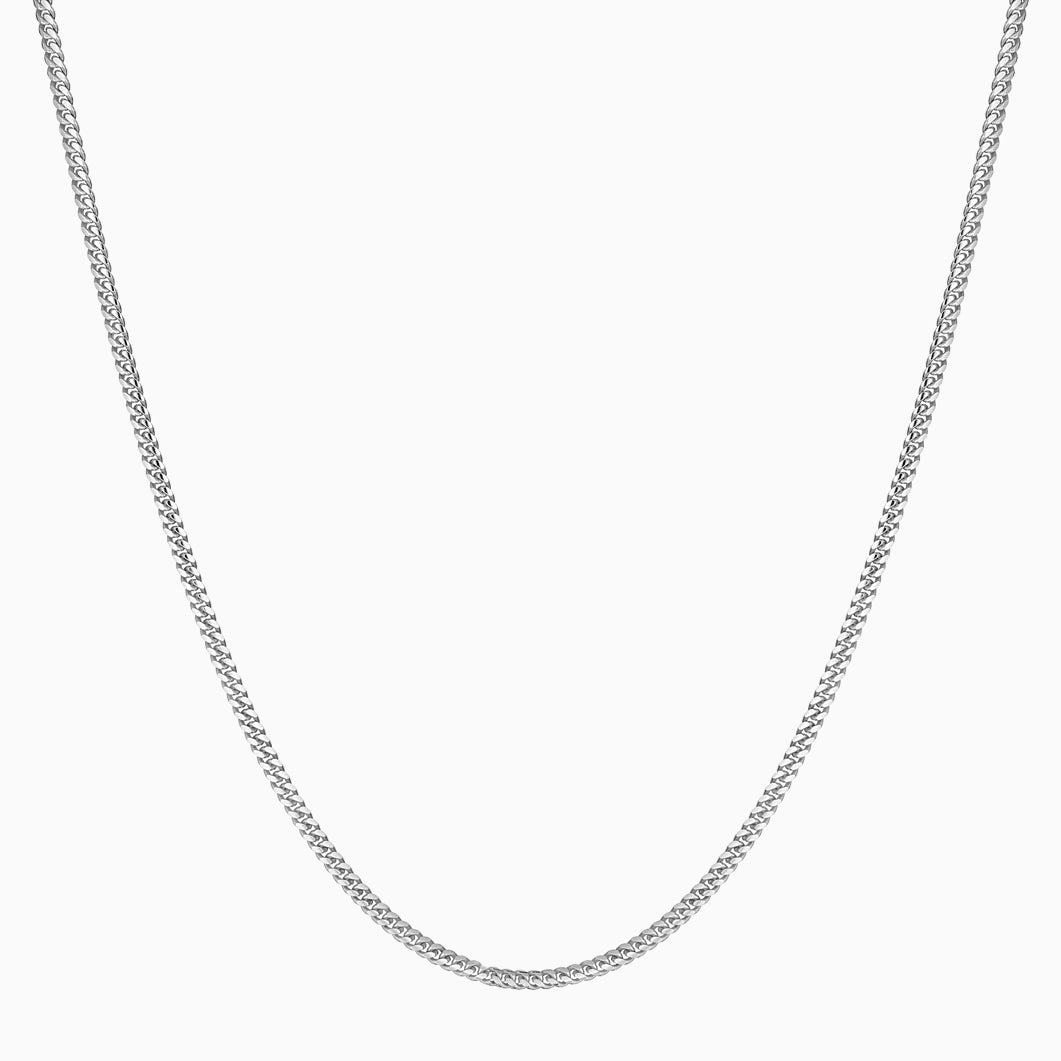 Silver 2MM Miami Cuban Chain Necklace