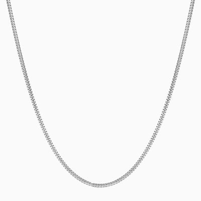 Silver 2MM Miami Cuban Chain Necklace