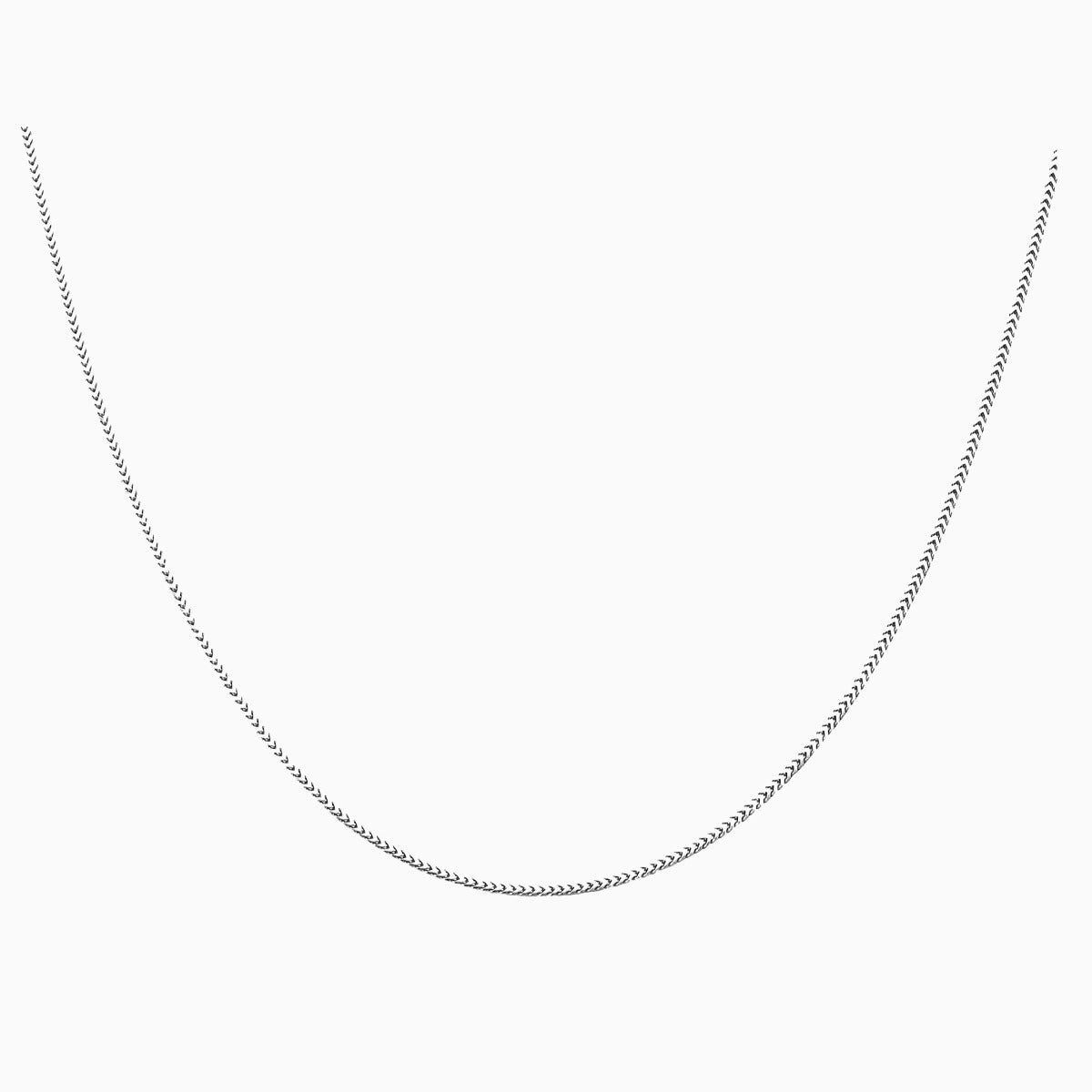 DAINTY SILVER FRANCO SQUARE BOX NECKLACE