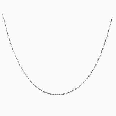 DAINTY SILVER FRANCO SQUARE BOX NECKLACE