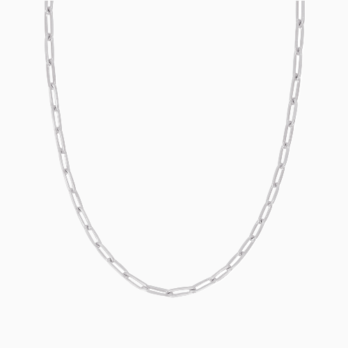 Silver Paperclip Chain Necklaces