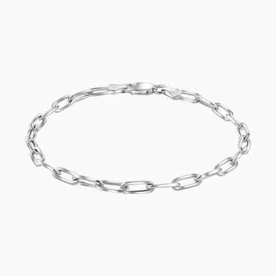 Silver Paperclip Chain Bracelet