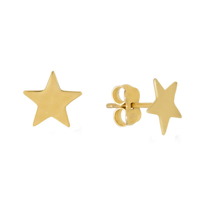 14K GLD STAR STUD EARRINGS