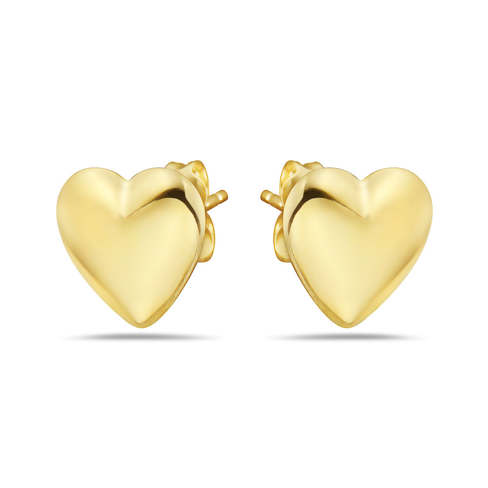 14K GOLD HEART STUDS