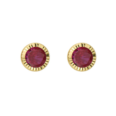 14K GOLD BIRTHSTONE STUDS