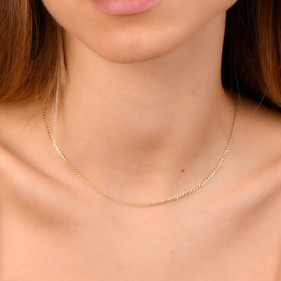 18K Curb Chain Necklace