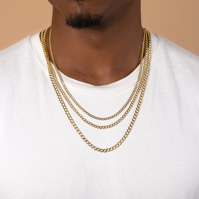 14K Gold Cuban/Curb Chain Necklaces