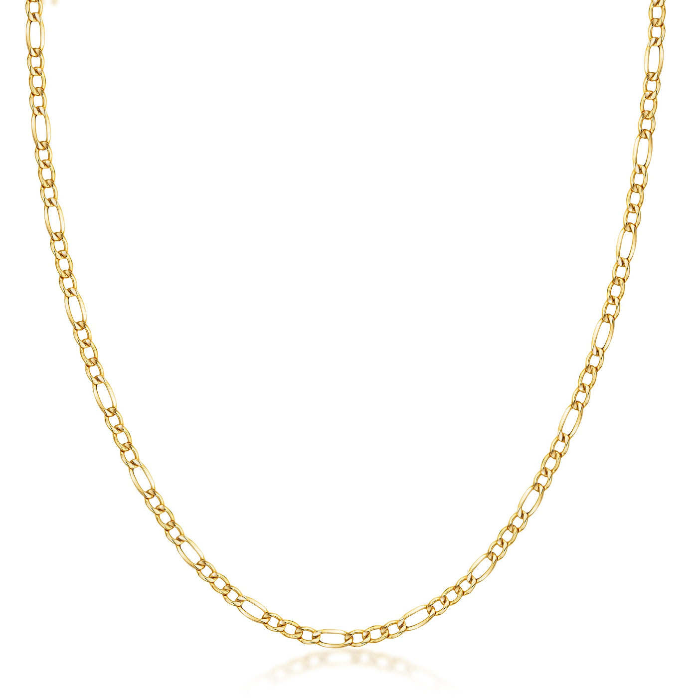 14K Gold Figaro Chain Necklaces for Men