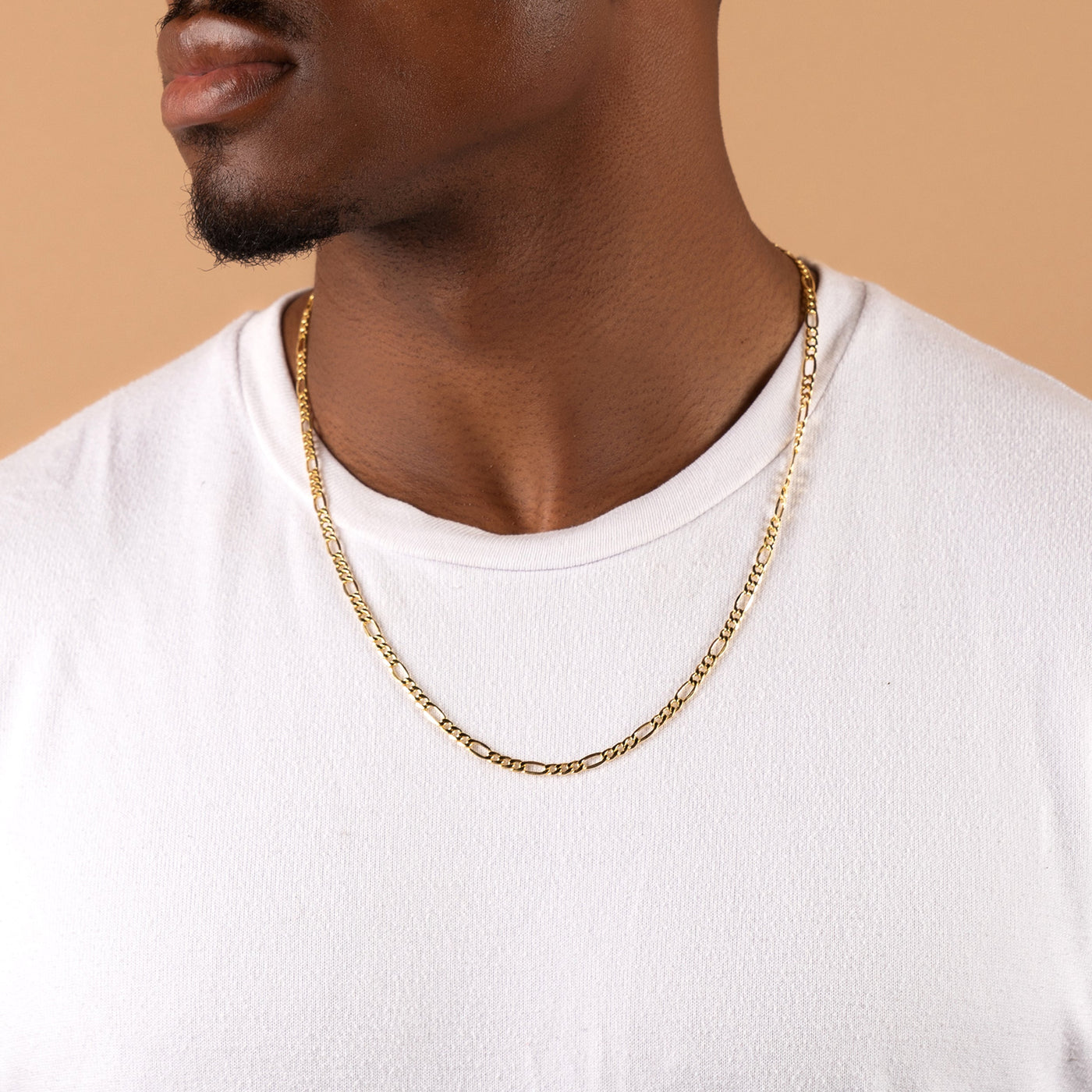 14K Gold Figaro Chain Necklaces