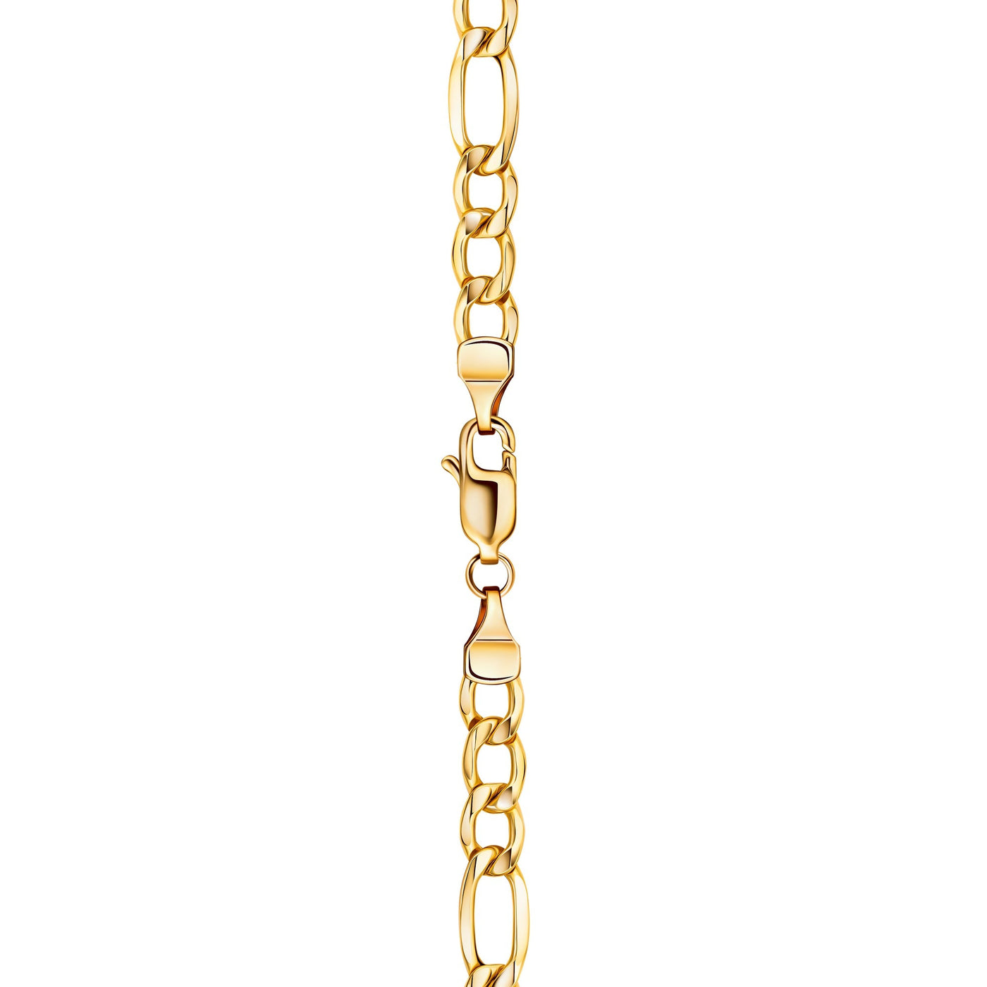 14K Gold Figaro Link Chain Bracelets for Men