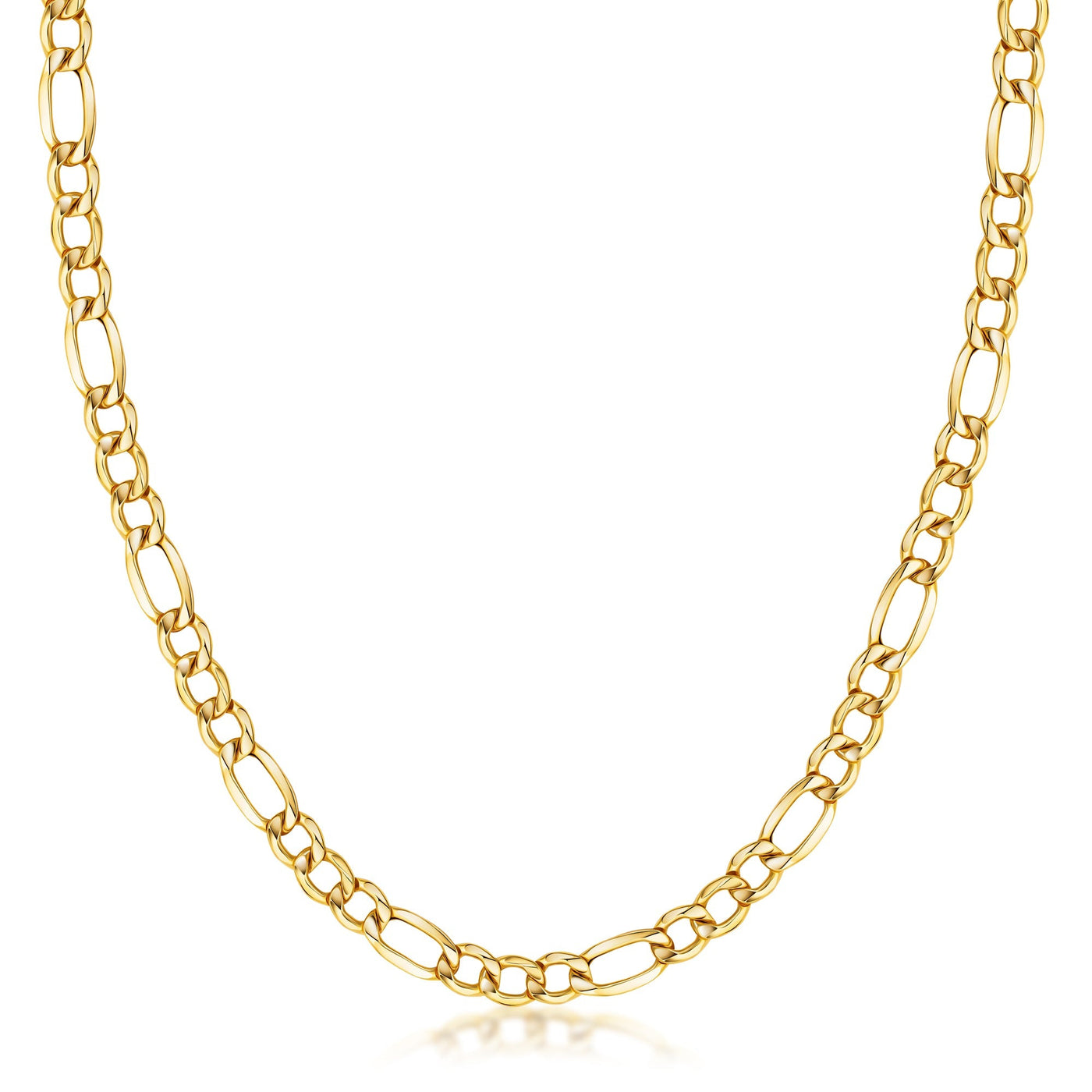 14K Gold Figaro Chain Necklaces for Men