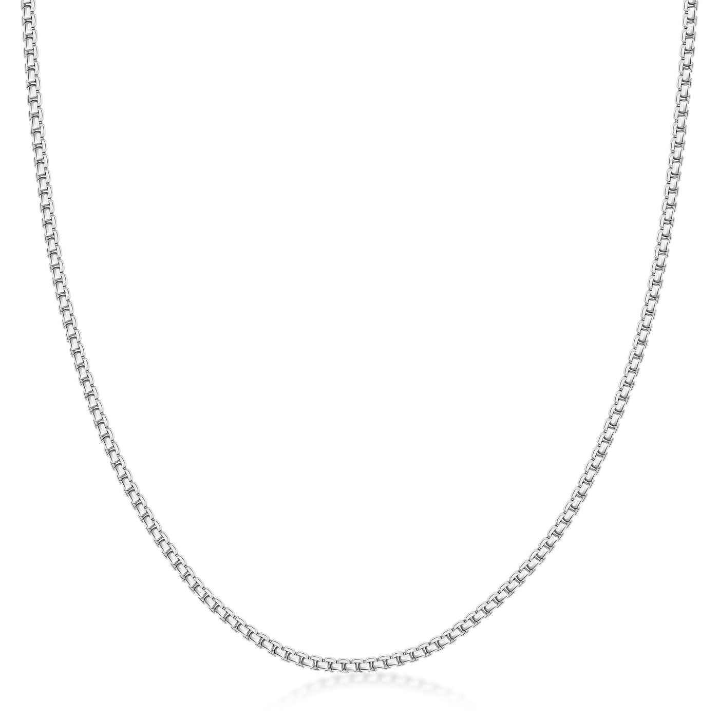 14K Gold Round Box Chain Necklace