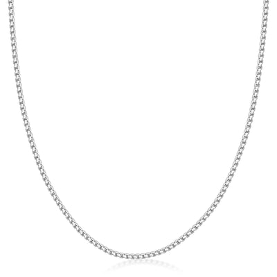 14K Gold Round Box Chain Necklace