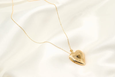 14K Gold Heart Forever Locket