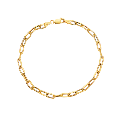 14K GOLD PAPERCLIP CHAIN BRACELET