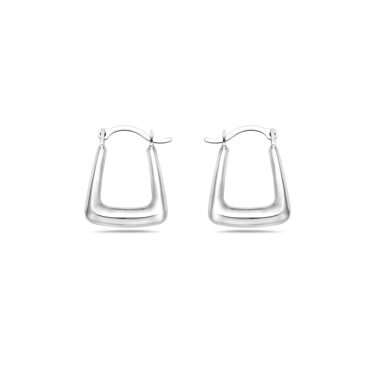 14K GOLD SQUARE HOOP  EARRINGS