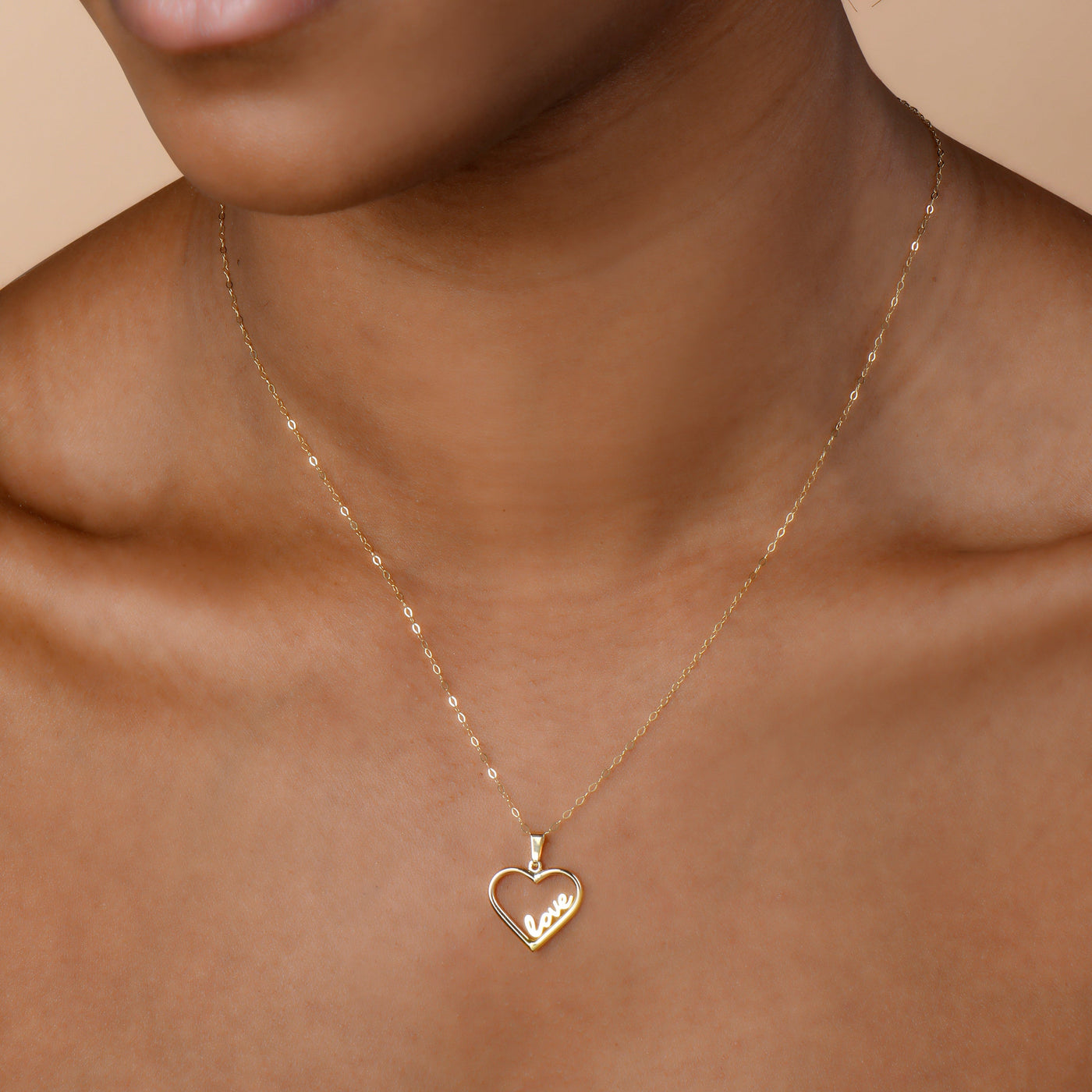 14K GOLD LOVE IN YOUR HEART PENDANT