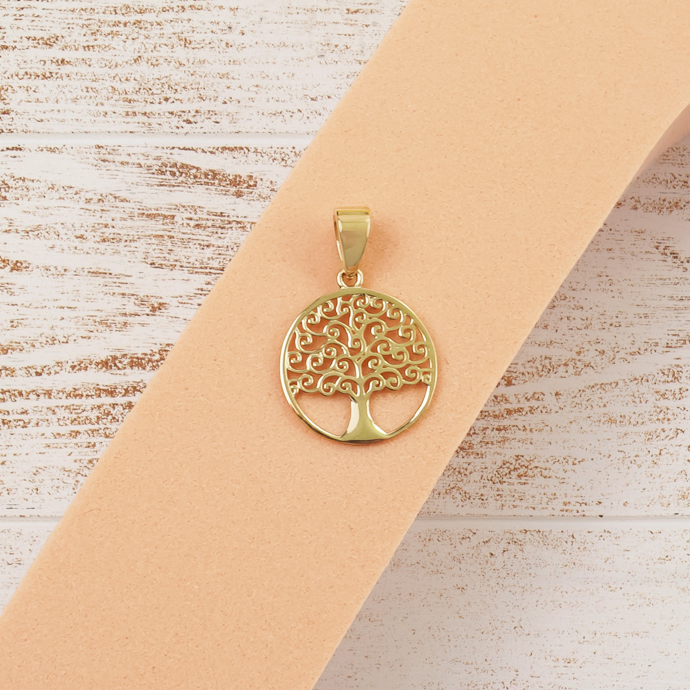 14K Gold Tree of Life Dainty Pendant