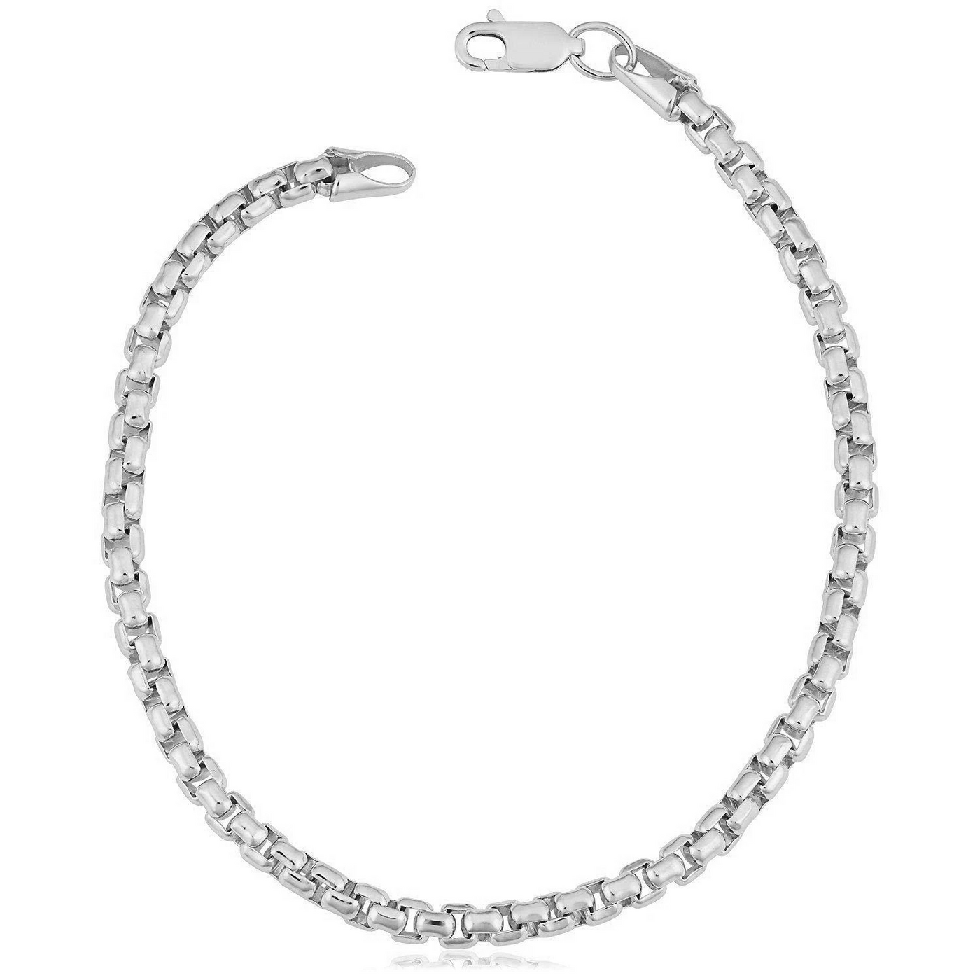 14K Gold 2.5mm Round Box Chain Bracelet