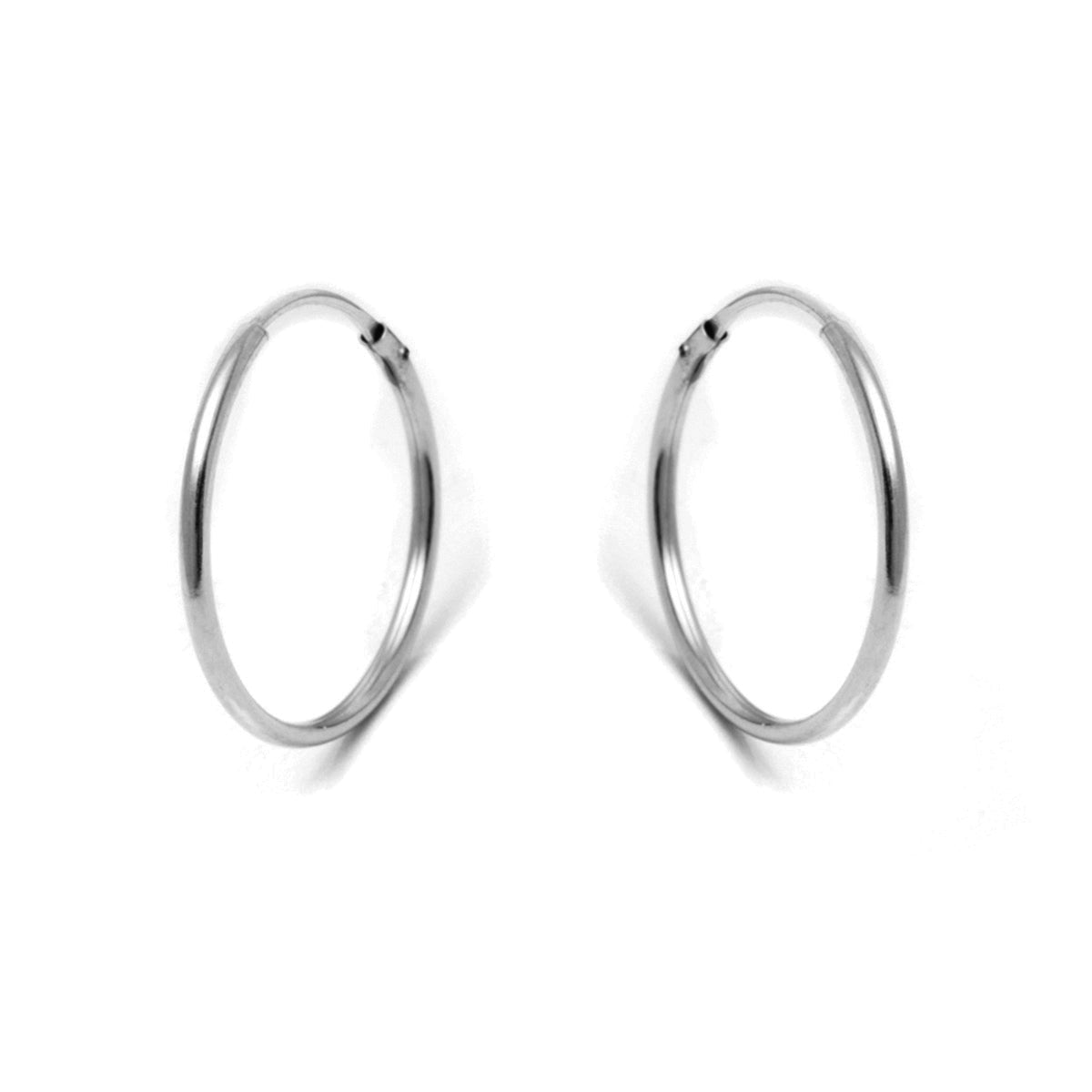 14K Gold Dainty Endless Hoop Earrings