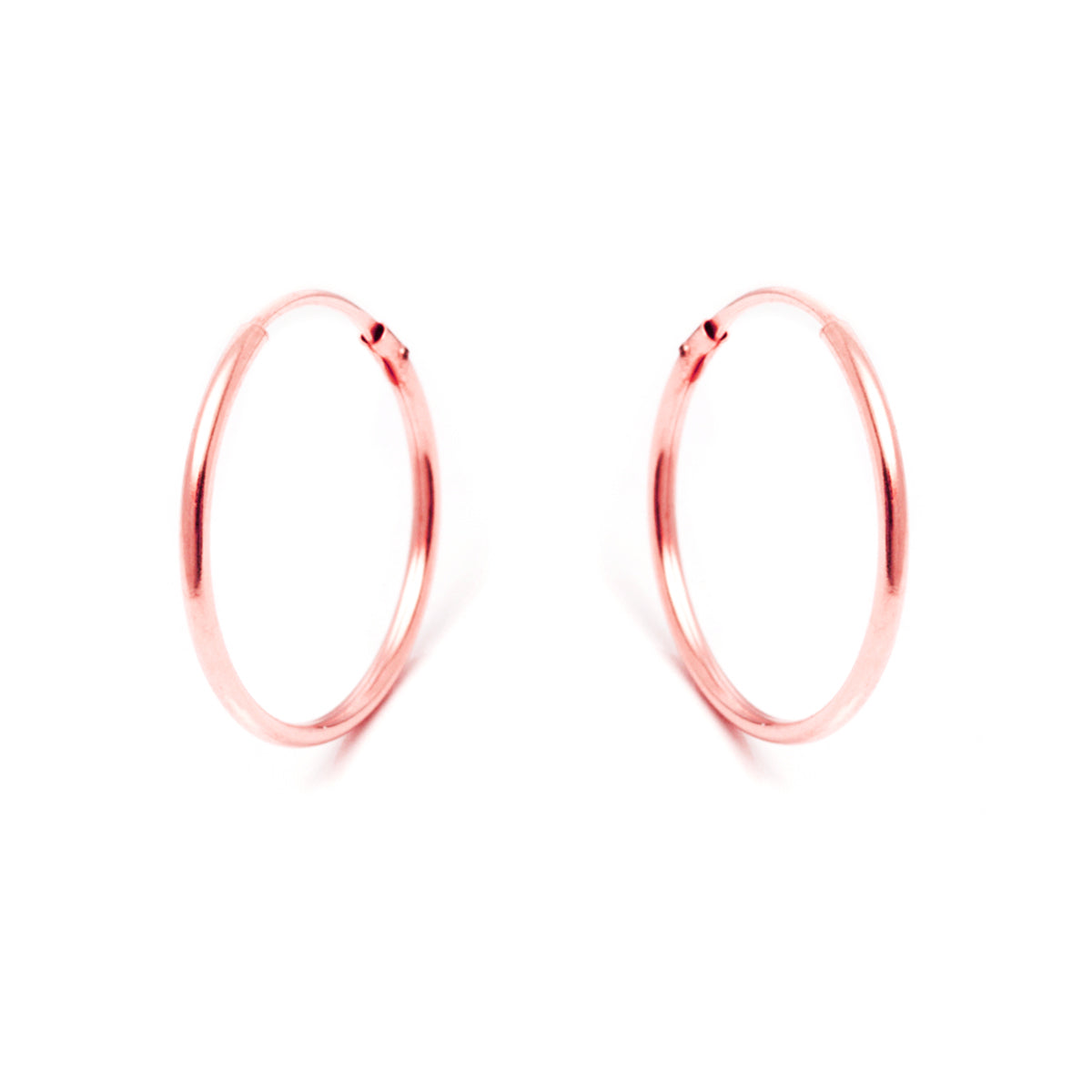 14K Gold Dainty Endless Hoop Earrings