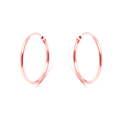 14K Gold Dainty Endless Hoop Earrings