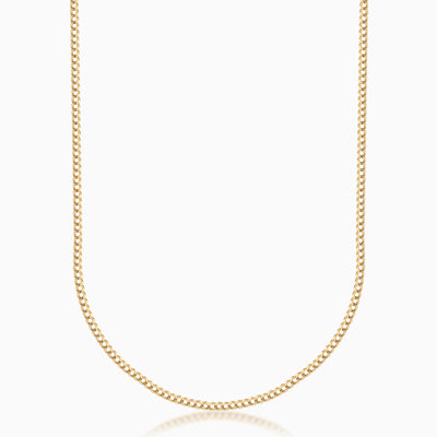 14K Gold Curb Chain Necklace