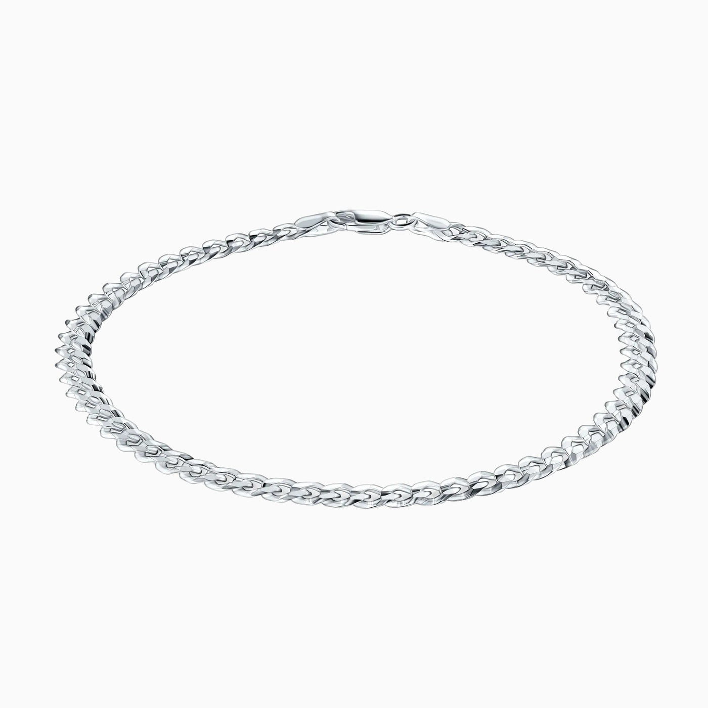 Silver Cuban Chain Anklet