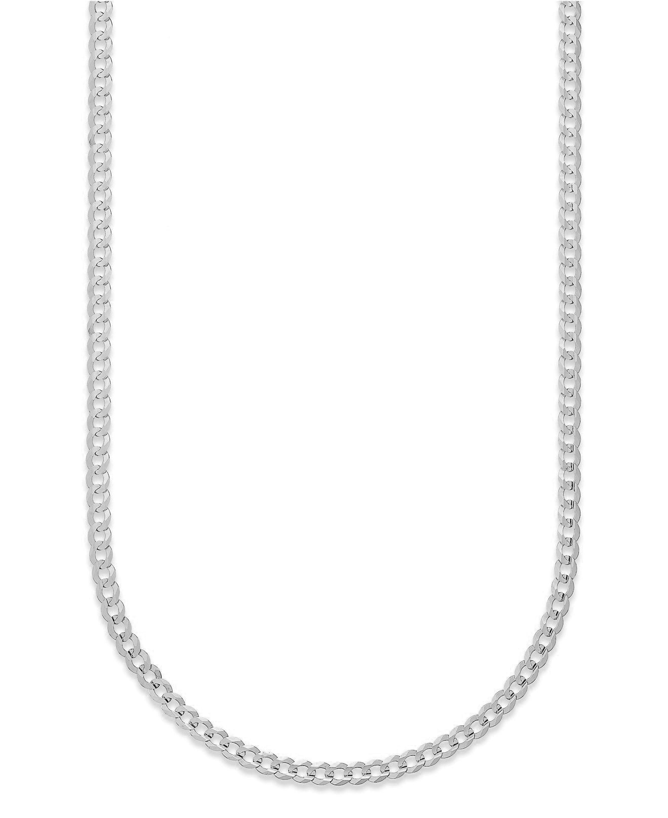 Men's Thin 14K Gold Curb Chain Necklace