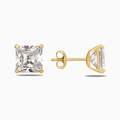 14K GOLD SQUARE DIAMOND STUDS