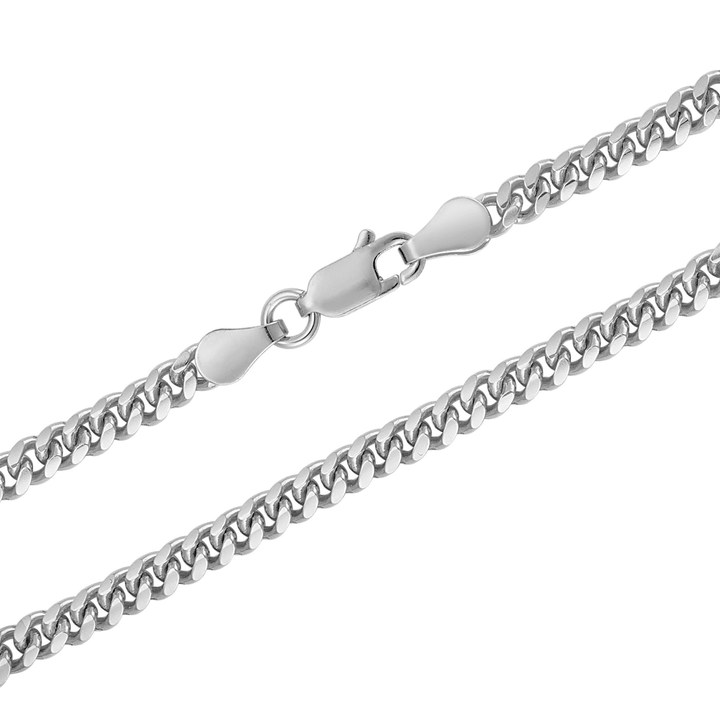 Silver 4MM Miami Cuban Chain Necklace