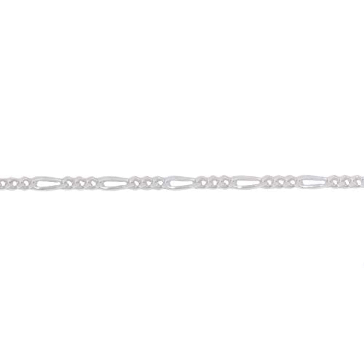 Sterling Silver 2MM Figaro Link Chain Necklace