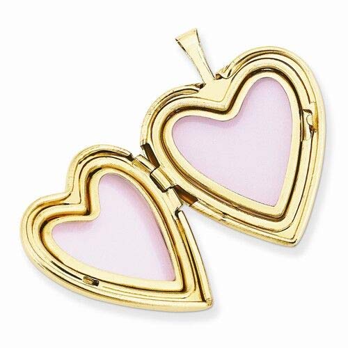 14K GOLD HEART LOCKET DOUBLE HEART