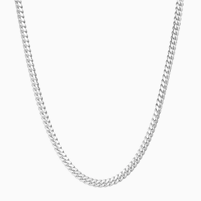 Silver 4MM Miami Cuban Chain Necklace