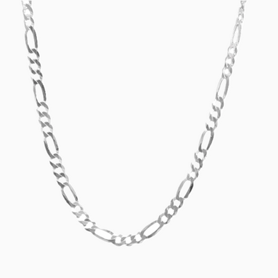 Sterling Silver 4MM Figaro Chain Necklace