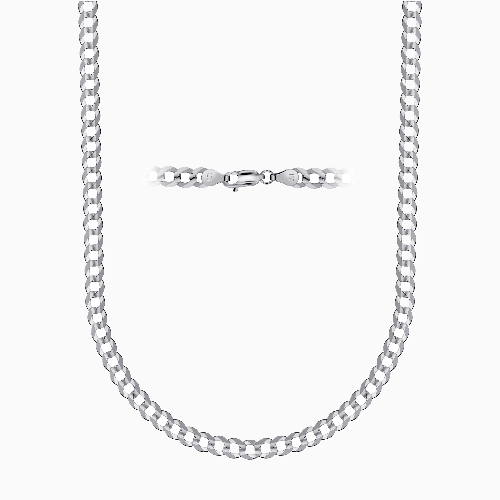 Sterling Silver 4MM Cuban Chain Necklace