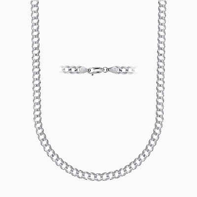 Sterling Silver 4MM Cuban Chain Necklace