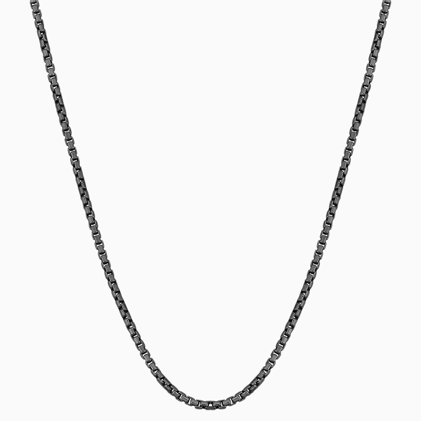 Sterling Silver Round Box Chain Necklace