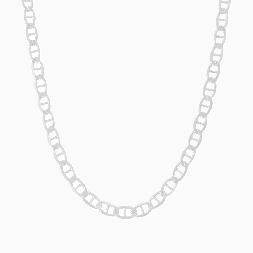 Silver 5.5MM Mariner Chain Necklace