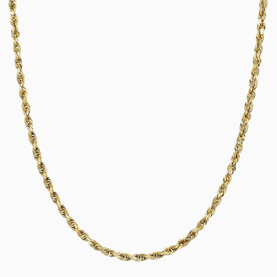 Men's 18K Gold Rope Chain Necklaces