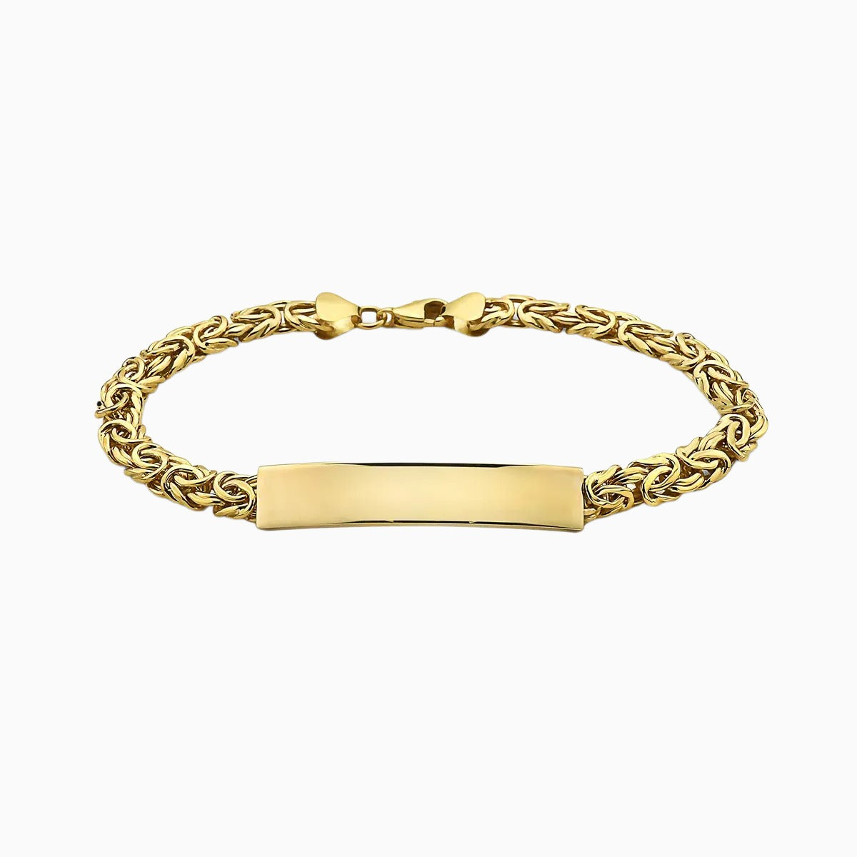 10K Gold Byzantine ID Bracelet