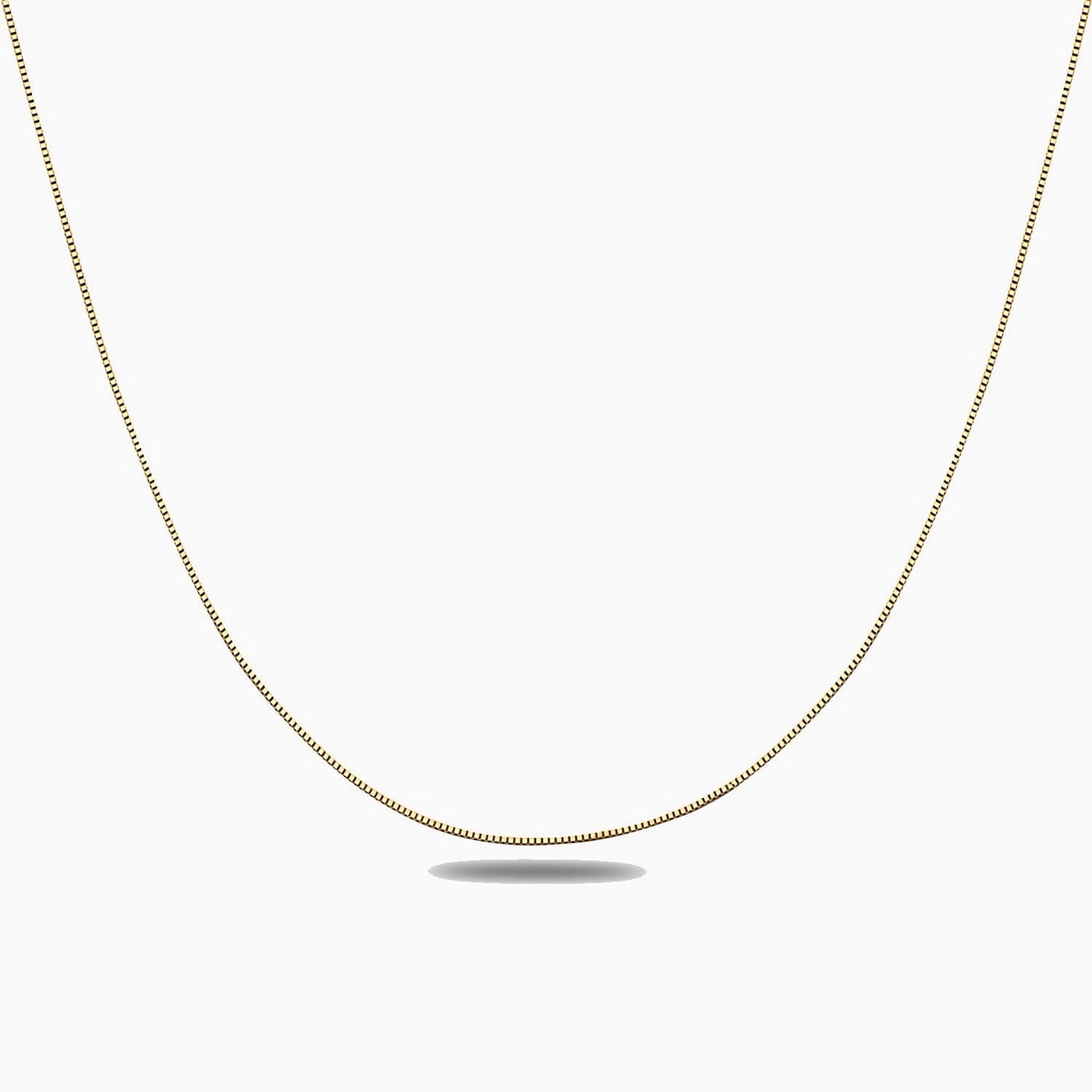 14K GOLD DAINTY BOX CHAIN NECKLACE