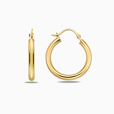 14K GOLD MIDI HOOPS