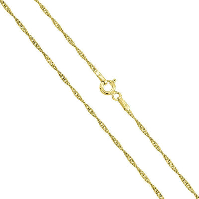 18K Gold 1.8MM Singapore Chain Necklace